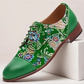 baratos Calçados de Declaração-Homens Sapatos sociais Pele PU Tecido Jacquard Respirável Confortável Antiderrapante Com Cadarço Verde Verão Primavera