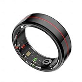 abordables Accessoires pour caméra de téléphone portable-Bague connectée tactile pour iPhone et Android : tracker d&#039;activité, podomètre, mode sport, étanche, chargement magnétique, synchronisation avec application