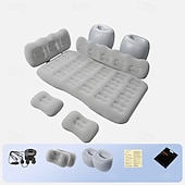 baratos Capas para bancos de automóveis-Colchão de ar inflável para carro com bomba, assento traseiro reforçado, cama de viagem para acampamento, colchonete para dormir no banco traseiro
