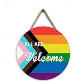 Χαμηλού Κόστους Διακοσμήσεις Pride-ξύλινη πινακίδα τοίχου με θέμα την υπερηφάνεια, πλακέτα καλωσορίσματος στην πόρτα &quot;Η αγάπη είναι αγάπη&quot;, είδη πάρτι lgbtq, κρεμαστά διακοσμητικά σπιτιού για τοίχο ή είσοδο