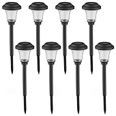 billige Pathway Lights &amp; Lanterns-2 stk. utendørs ganglys vanntette solcelledrevne plugglamper – ideelle for gårdsplasser, hagestier, plener, villaer og landskapsbelysning med fantastiske projeksjonseffekter