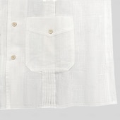 economico Strada-Per uomo Camicia Camicia di lino Camicia Guayabera Camicia Estiva Camicia da Spiaggia Camicia con Bottoni Semplice Vacanza Casuale Bianco Manica Lunga Collo Camp Estate Primavera Abbigliamento Tasca