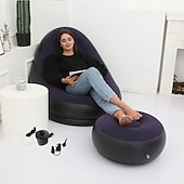 お買い得  屋外活動-フットペダル付きポータブルインフレータブルソファ - キャンプ用の快適な折りたたみ式アウトドアソファ（修復キット付き）