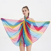 billige Regnbue Alt-Regnbue Stolthet skjerf Fritid Dame Unisex Voksne Pride-parade Festival Halloween Karneval Enkelt karnevalskostyme