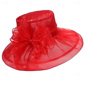 billiga Fascinatorer &amp; Hattar-1950-tals Retro Vintage Derbyhatt Kyrkohatt Kentucky Derbyhatt Gentlewoman Noblewoman Kvinnors Derby Ascot Hästkapplöpning Festival Vuxenhatt Vår  Sommar