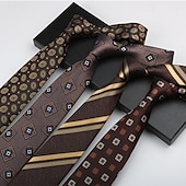 billiga Slipsar och flugor-Herr Slipsar Mode Affär Jacquard Geometrisk Bröllopsfest Dagliga kläder