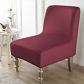 baratos Cobertura de Sofa-Capa para cadeira elástica sem braços, de cor sólida e à prova d&#039;água, de 1 peça, em couro sintético durável, para cadeiras individuais grandes, ideal para proteção de móveis residenciais e de hotéis