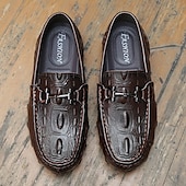 halpa Miesten lenkkarit-Miesten tummanruskeat loaferit solkikoristeilla – muodikkaat slip-on-kengät toimistolle, arkeen ja iltaan