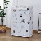 baratos Arrumação e Organização-Capa para máquina de lavar, protetor solar à prova d'água e espessado à prova de poeira para lavadora de tambor e roda ondulada, capa para eletrodomésticos de lavanderia para áreas internas e externas