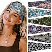economico Accessori per acconciature-Fasce per capelli da donna in stile boho, elastiche, antiscivolo, larghe e spesse, in tessuto morbido, alla moda, accessori per capelli corti da donna.