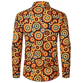 cheap Tops-Retro Vintage 1970s Shirt Disco Geometic Psychedelic Men&#039;s Halloween Carnival Music Festival Pride Parade Pride Month Adults&#039; Shirt