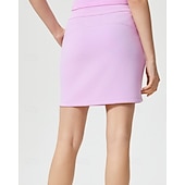 baratos Saias e Skorts Femininos-Aberto dos EUA Mulheres Cor Sólida Saia de tênis Com Cordão Pavio Humido Respirável Tênis Golfe Pickleball Preto Branco Rosa claro Roupas de tênis