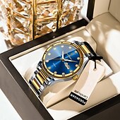abordables Montres à quartz-878 nouvelle montre multifonctionnelle rétro pour hommes, double calendrier, veilleuse, montre à quartz étanche pour hommes