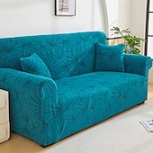baratos Cobertura de Sofa-Capa elástica para sofá em tecido jacquard, capa elástica para sofá secional em formato de L, capa de canto para sala de estar, 1/2/3/4 lugares