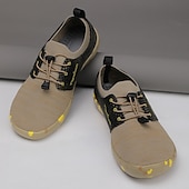 cheap Men&#039;s Sneakers-Men&#039;s Brown and Black Casual Athletic Shoes with Splash Detail – Lightweight Sport-Inspired Sneakers for Urban Wear and Outdoor Hikes