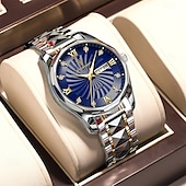 economico Orologi al quarzo-Orologio al quarzo da uomo Junxiang 818p – quadrante luminoso impermeabile, calendario con data e settimana, stile casual da lavoro