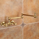 economico Rubinetti per lavello-Rubinetto da cucina - Monocomando due fori Galvanizzato Riempitore di Pentole Set centrale Retrò Vintage Kitchen Taps