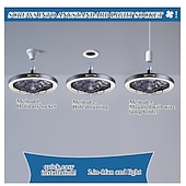 cheap Light Bulbs-1 Pc E26/27 Socket Ceiling Fan Light Remote Control Three Color Adjustable Wind Speed Timing Adjustable Dining Room Bedroom Living Room Ceiling Fan Light 100-240v