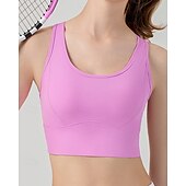 economico Camicia Donna-Per donna Reggiseno da tennis Senza Maniche Rete Traspirante Resistente agli urti Tennis Golf Corsa Il giro Tinta unita Nero Bianco Rosa Abbigliamento da tennis