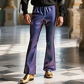 economico pantaloni casual-Per uomo Pantaloni da discoteca Pantaloni Pantaloni casual Paillettes Tasca Elastico in vita Semplice Comodità Feste Palcoscenico Luci da discoteca Vintage Glitter Argento Rosso Micro-elastico