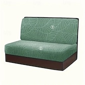 economico Copridivano-Copridivano impermeabile per dinette camper in jacquard a foglie, per esterni, antiscivolo, elasticizzato, per sedili auto e protezione di mobili.