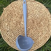 preiswerte Küchenutensilien &amp; Gadgets-2er-Pack Suppen- und Schlitzlöffel-Set aus Weizenstroh, umweltfreundliche Schöpfkelle aus Kunststoff mit langem Griff für Hot Pot, wiederverwendbare Küchenutensilien