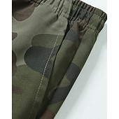 voordelige Cargobroeken-Voor heren Cargohosen Broek Camouflage broek Trekkoord Elastische taille Meerdere zakken camouflage Draagbaar Buiten Dagelijks Kamperen&amp;Wandelen Modieus Klassiek Zwart Leger Groen