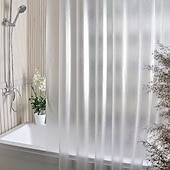 preiswerte Duschvorhänge-PEVA 8G Duschvorhang-Beschichtung 72x72 Zoll 3D klarer blauer Blasenschwerlast-Wasserschutz Duschvorhang-Beschichtung dicker Kunststoff-Duschvorhang für das Badezimmer 12 Haken