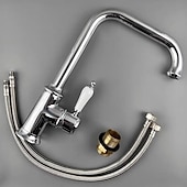 economico Rubinetti per lavello-Rubinetto da cucina - Monocomando un foro Galvanizzato Estraibile / Abbassabile Set centrale Retrò Vintage Kitchen Taps