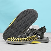 preiswerte Urlaubsandalen-Herren-Sneaker in Rot und Marineblau, Laufschuhe mit einzigartigem Schnürdesign und gepolsterter Sohle für Sport und Freizeit