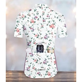 abordables Maillots de mujer-Mujer Maillot de Ciclismo Manga Corta Bicicleta Maillot Camiseta con 3 bolsillos traseros Filtro Solar Resistente a los rayos UV Transpirable Secado rápido Blanco Deportes Ropa