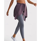 billiga Yoga shorts &amp; cyklister-Dam Yogakjol Asymetrisk fåll Kondition Byxor Svart Blå Ljuslila sporter Sportkläder Microelastisk