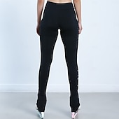 رخيصةأون سراويل وت leggings التزلج على الجليد-بنطلون التزلج نسائي للفتيات تزلج على الجليد الجوارب الدراجات أسود الصوف سباندكس عالية المرونة التدريب تمرين منافسة ملابس التزلج الدفء مصنوع يدوي الكريستال / حجر الراين / الشتاء