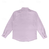 economico Camicie di lino-Per uomo Camicia Camicia di lino Camicia casual Camicia con Bottoni Camicia di cotone Semplice Vacanza Camicia hawaiana Nero Bianco Rosa Viola Manica Lunga Colletto alla coreana Primavera Autunno