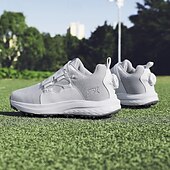cheap Men&#039;s Golf Shoes-Men&#039;s White Golf Shoes with Multi-Traction Sole - Lightweight, Breathable Design for Outdoor Sports