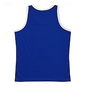 billiga Gym-toppar-Herr Linne Undertröjor Ärmlös tröja Ärmlös Rund hals Sommar Bokstav Mode Designer Grundläggande Lappverk Semester Gata Utekväll Svart Vit Rubinrött Topp t-shirt för män