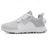 cheap Men&#039;s Golf Shoes-Men&#039;s White Golf Shoes with Multi-Traction Sole - Lightweight, Breathable Design for Outdoor Sports
