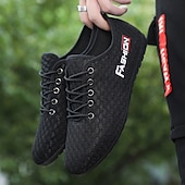 voordelige Herensneakers-Grijze mesh sneakers voor heren met ademend bovenwerk en vetersluiting - lichtgewicht, comfortabel, geschikt voor dagelijks gebruik en een actieve levensstijl