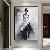 levne Motivy postav-ručně malované nástěnné umění portrét ženy olejomalba na plátně zakázka vintage tanečnice dívka olejomalba obývací pokoj nástěnná dekorace moderní nástěnné umění bytová dekorace dekorace připravená k
