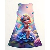 الفتيات 3D إلف فستان بدون كم الصيف الربيع عطلة مناسب للبس اليومي مناسب للعطلات أميرة جميل حلو أطفال 4-12 سنة لباس غير رسمي فستان شكل حرف A طول الركبة عادي رخيصةأون تسريحة كرتونية ثلاثية الأبعاد-الفتيات 3D إلف فستان بدون كم الصيف الربيع عطلة مناسب للبس اليومي مناسب للعطلات أميرة جميل حلو أطفال 4-12 سنة لباس غير رسمي فستان شكل حرف A طول الركبة عادي