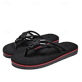 billiga Semester Sandaler-Herrbruna flip-flops i repstil med vadderad sula – bohemiskt inspirerade sommarsandaler för kustpromenader, stränder och vardagsbruk