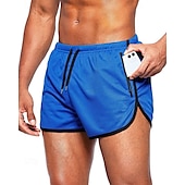 baratos shorts ativos masculinos-Homens calções atléticos Calção Shorts de Corrida Shorts de Academia Esporte Diário Secagem Rápida Alta elasticidade Confortável Bolsos Com Cordão Cintura elástica Tecido Curto Ginástica Casual