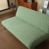 ieftine Cuvertură Canapea-huse de canapea, husă futon pentru canapea extensibilă fără brațe, husă elastică pentru canapea extensibilă fără brațe, model jacquard din spandex, caracteristică elastică pentru canapea extensibilă pliabilă