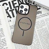 cheap iPhone Cases-Magnetic Phone Case for iPhone 16/15/14/13/12 Pro Max/Plus – Translucent PC Back Cover, MagSafe Compatible, Magnetic Adsorption, Wireless Charging Support