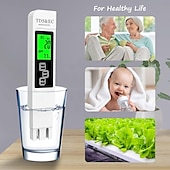 cheap Measuring Tools-Most Accurate So Far 4-in-1 Instant Read TDS Meter, Measures TDS, EC, &amp; Temperature (C/F) , Digital Water Testing Kit for Tap, Well, Pool, Hydroponics, Aquarium, RO/DI System White