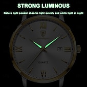 economico Orologi al quarzo-Orologio da Uomo 826 al Quarzo – Cassa in Lega Ultra Sottile Cinturino in Pelle Lancette Luminose Indicatore di Data 30M Impermeabile Stile Business Classico