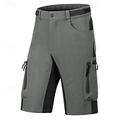 baratos Clássico-Homens Shorts táticos Bermuda Cargo Calção Shorts de Trilha Bolso Com Zíper Bolso multi Bloco de cor Conforto Vestível Comprimento do joelho Ao ar livre Esporte Diário Moda Casual Preto Azul Marinho