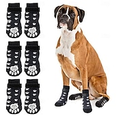 economico Stivali &amp; Protettori per Zampe-Calzini antiscivolo per cani per evitare che si lecchino le zampe, scarpe per cani per pavimenti caldi, stivaletti per cani di piccola, media e grande taglia, stivali con controllo della trazione per