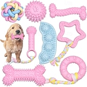 お買い得  犬用おもちゃ-ボール型 噛む用おもちゃ ボール投げ インタラクティブトイ きしむおもちゃ ととも​​に 耐用的 ペット運動 解放圧力 歯が生えるロープのおもちゃ 歯が生えるおもちゃ のために 犬用 屋内 屋外 ペットプレイ