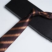 abordables Cravates &amp; noeuds papillons-Homme Cravates Mode Affaires Jacquard Rayures Fête de mariage Tenue quotidienne